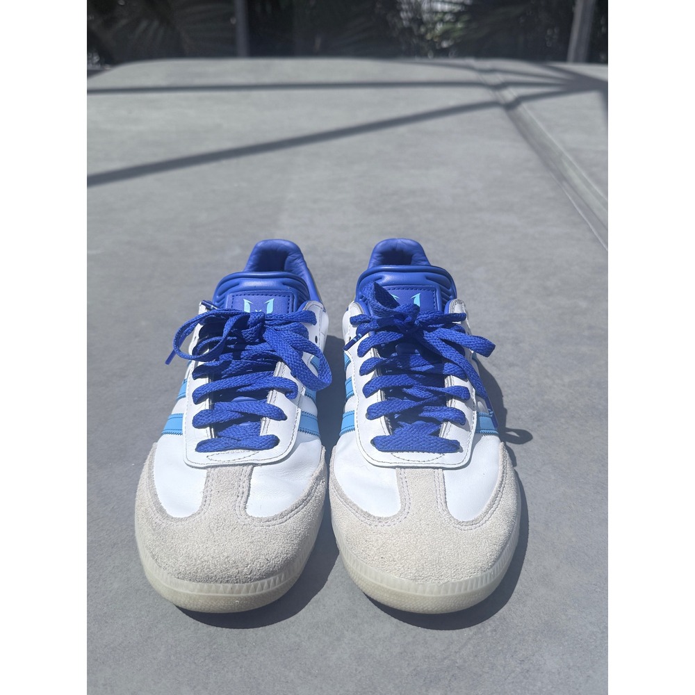 Adidas Samba Messi Inter Miami White Lucid Blue Sneakers ID3550 Mens 6.5